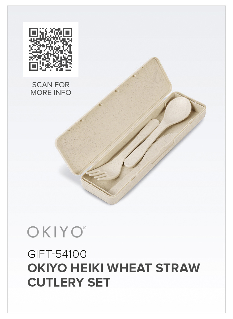 GIFT-54100 - Okiyo Heiki Wheat Straw Cutlery Set - Catalogue Image
